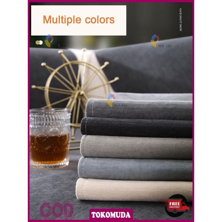 TOKOMUDA Sarung Sofa Ruang Tamu 1 2 3 4 L seater Sofa Sudut Minimalis Modern Multi-ukuran Polos