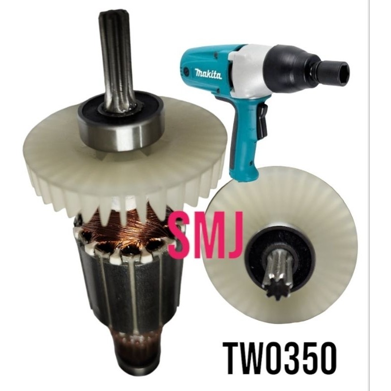 ANGKER TW0350 ARMATURE TW 0350 ROTOR TW-0350 ANGKER MESIN IMPACK WRENCH MAKITA KW ROTOR MESIN BUKA