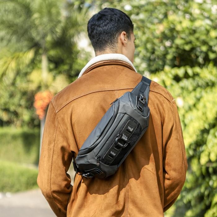 Ozuko X Waist Bag #1530 Pro - Tas Pinggang Outdoor Waistbag Pria Slingbag Cowo Cowok Tas Pinggang