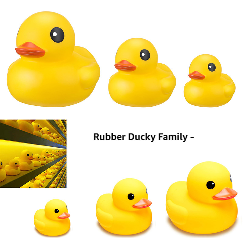Giant Rubber Yellow Duck, Rubber Duck Family Small And Large And Giant Duck Toys For Shower Birthday