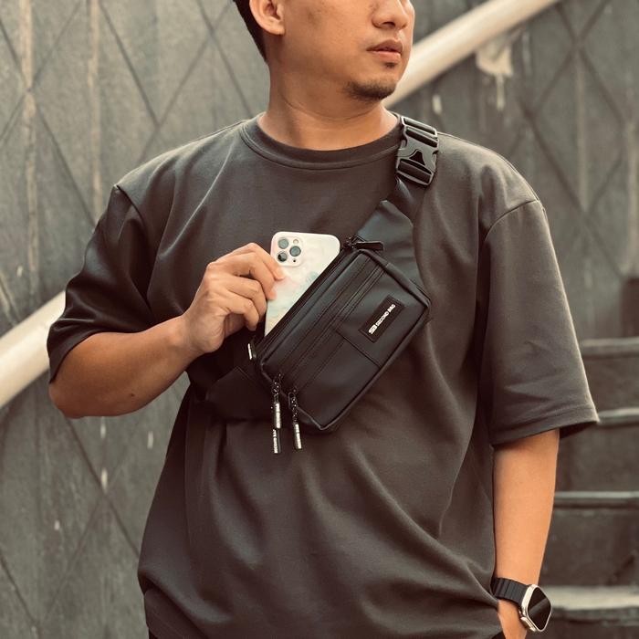 Waistbag Arka Mini Tas Selempang Pria Kecil Waterproof Simpel Sling Bag Wanita