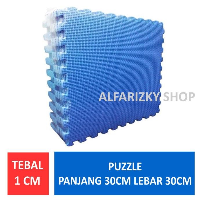 00Hoby00- ALAS LANTAI BERMAIN ANAK MATRAS TIKAR KARPET PUZZEL 30x30x1CM BIRU TUA