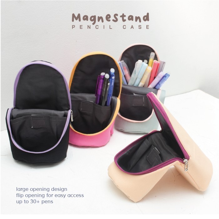 

Ready JT Magnestand Pencil Case Tempat Pensil Standing Magnet Pouch Berdiri