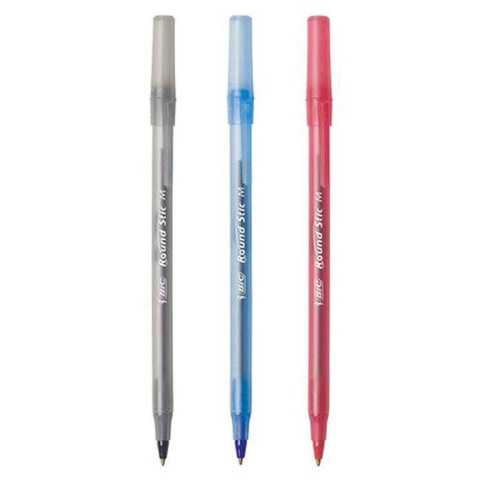 

Ready JT Bic Round Stic Xtra Life Fine Medium Point Ballpoint
