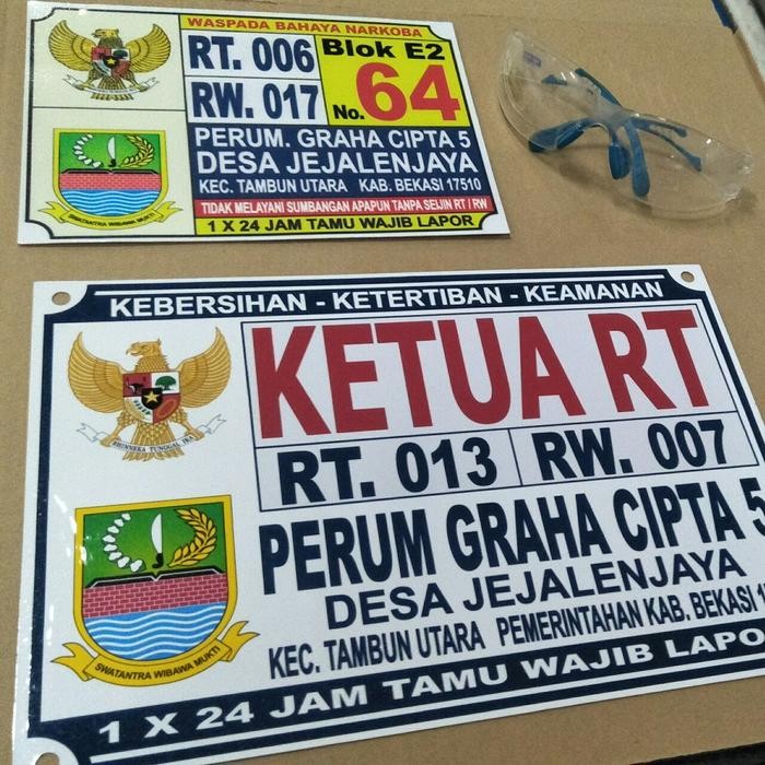 

Ready JT PAPAN NAMA / PLANG / PLAT KETUA RT - RW - BENDAHARA -SEKERTARIS
