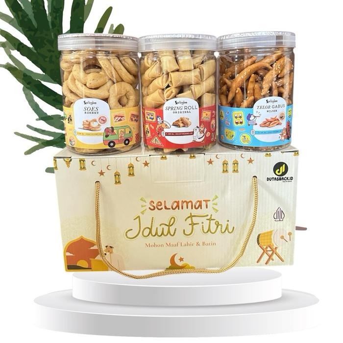 

Terlaris- 1 Karton Hampers Idul Fitri Gold Isi 3 Toples