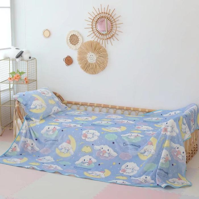 SELIMUT CINNAMOROLL BIRU BLANKET IMPOR