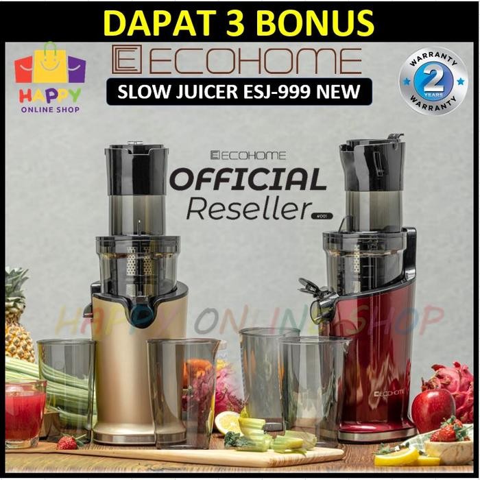 Ecohome Slow Juicer New ESJ -999 Juicer Tanpa Ampas