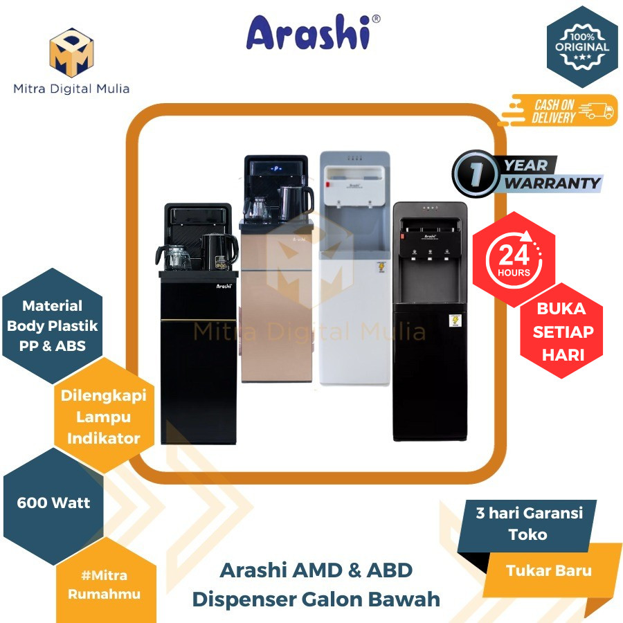Arashi AMD 01 B , 02 BC , ABD 04 C , ABD 03 N Dispenser Galon Bawah