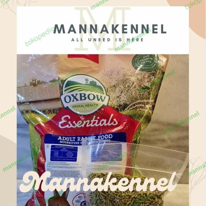 Pawretty- pelet oxbow repack adult essentials rabbit kelinci pelet kelinci 1kg