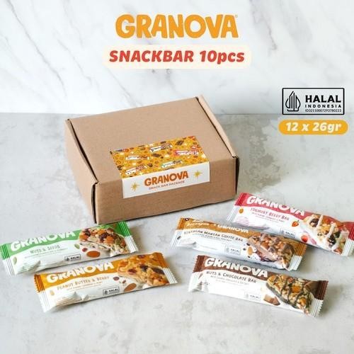 

Granova - Snackbar 26Gr X 10 Pcs Mixed (Rasa Original, Peanut Butter & Berry, Nuts & Chocolate,