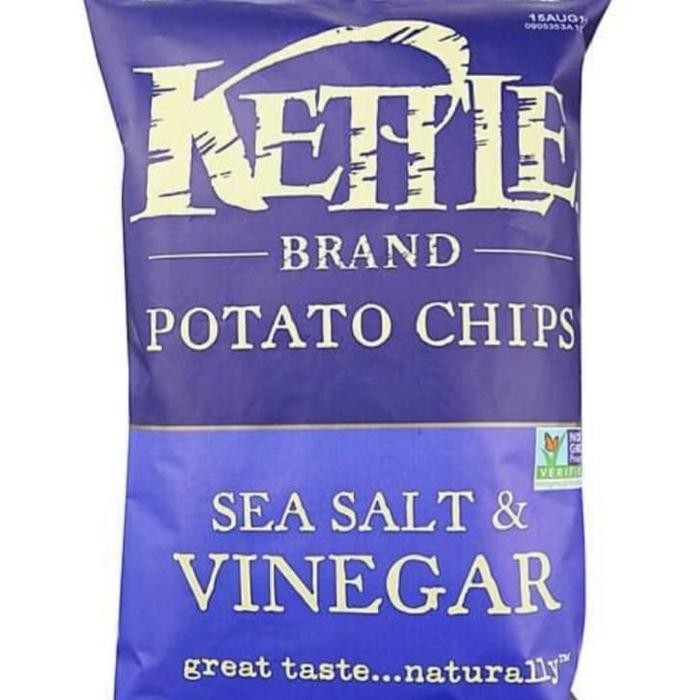 

Kettle Brand Potato Chips Sea Salt & Vinegar Cemilan Snack Chip Impor