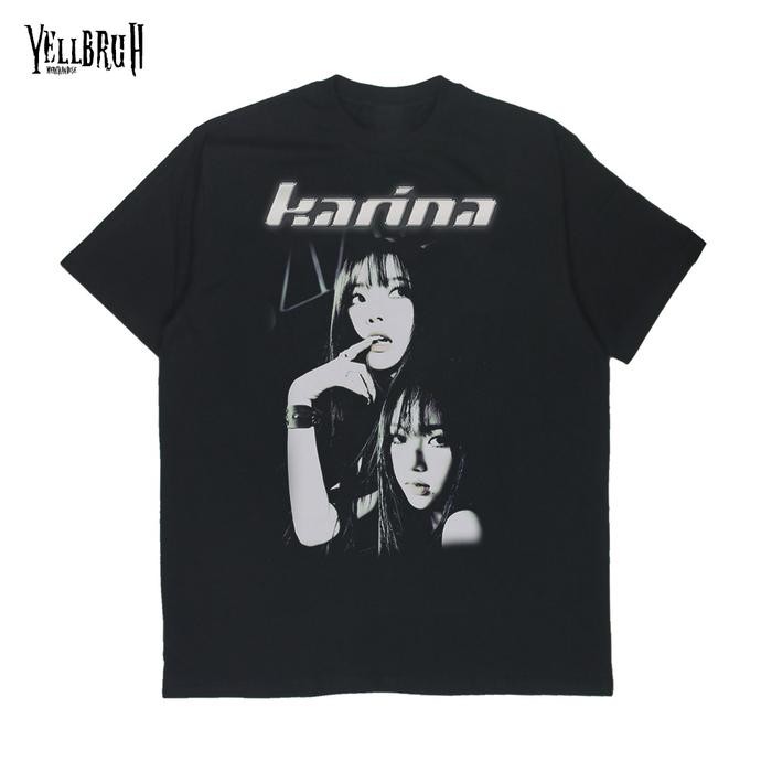 T SHIRT KARINA AESPA BAJU YELLBRUH MERCHANDISE TEE KAIN KAOS