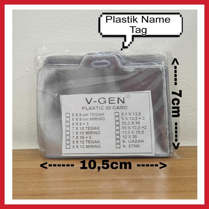 

Plastik Mika Name Tag Id Card 100Pcs