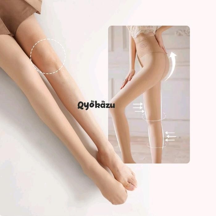 QYOKAZU stocking pantyhose UV SEMI mijing kulit jepang Terlihat seperti kulit kaki asli