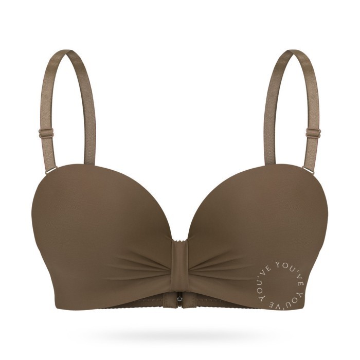 BH Bra Seamless Half Cup B Pushup Kawat Kait3 Tali Bisa Dilepas 100196