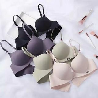 JUTSYLE PUSH UP SEAMLESS CUP BRA BH TANPA KAWAT Busa Lembut
