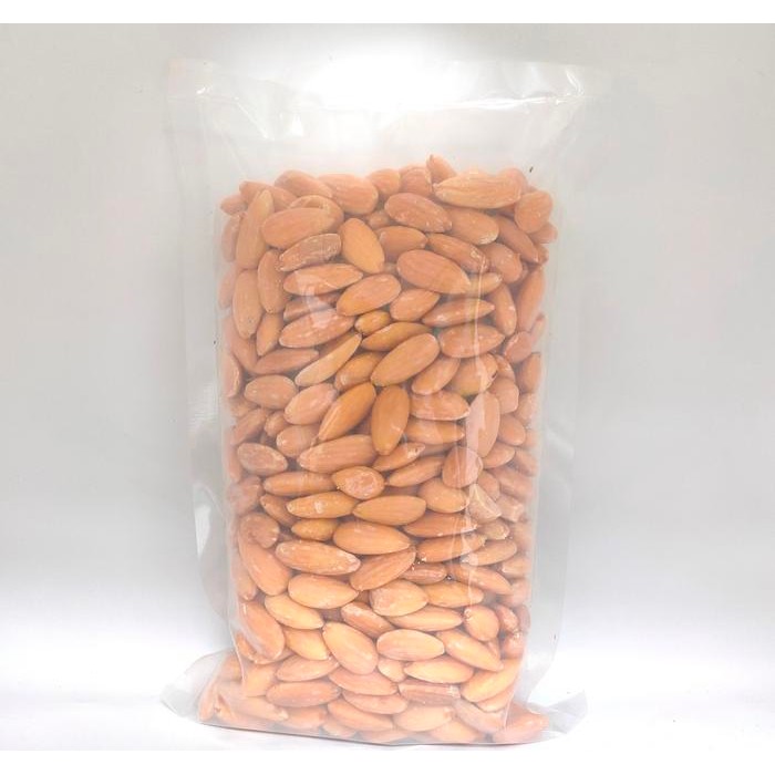 

500gr Roasted Almond Utuh Tanpa Kulit Ari/ Almond Whole Skinless Size Besar 27-30 Dengan Varian Rasa