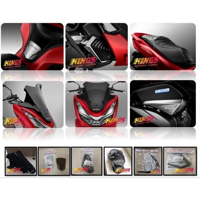 PAKET KOMPLIT AKSESORIS HONDA NEW PCX 160 PCX160 ORIGINAL HONDA AHM TERLARIS