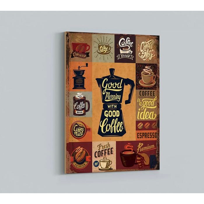 Stok Baru Poster kopi coffee vintage pajangan dinding