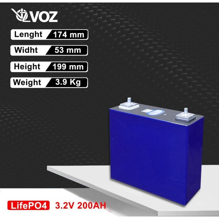 BATERAI VOZ LITHIUM LIFEPO4 200 AH 3,2V PRISMATIC / AKI VOZ LITHIUM LIFEPO4 3,2V 200AH PRISMATIC