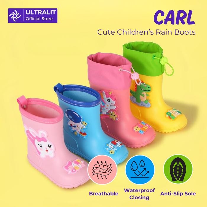 Ultralit Carl Cute Ildrens Rain Boots/ Sepatu Boot Hujan Anak / Sepatu Hujan Anak