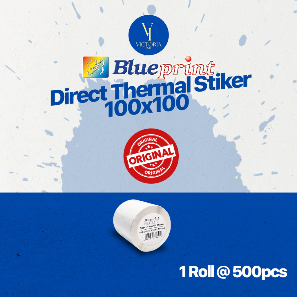

Direct Label Stiker Barcode 100x100 mm Blueprint Label Stiker Resi Olshop 100x100 isi 500pcs