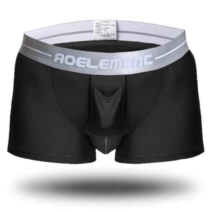 AOELEMENT Celana Dalam Boxer Pria Bullet Separation Male HITAM