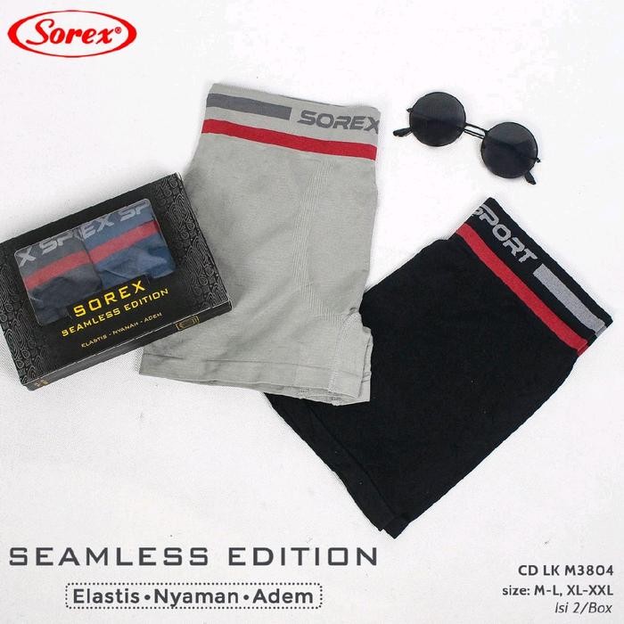 SOREX BOXER M3802 & M3804 Celana Dalam Pria Boxer Rajut CD Cowok Boxer Sorex Pakaian Dalam Pria