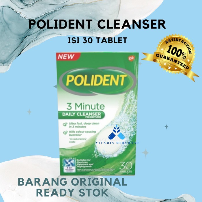 Polident cleanser 30 tab original