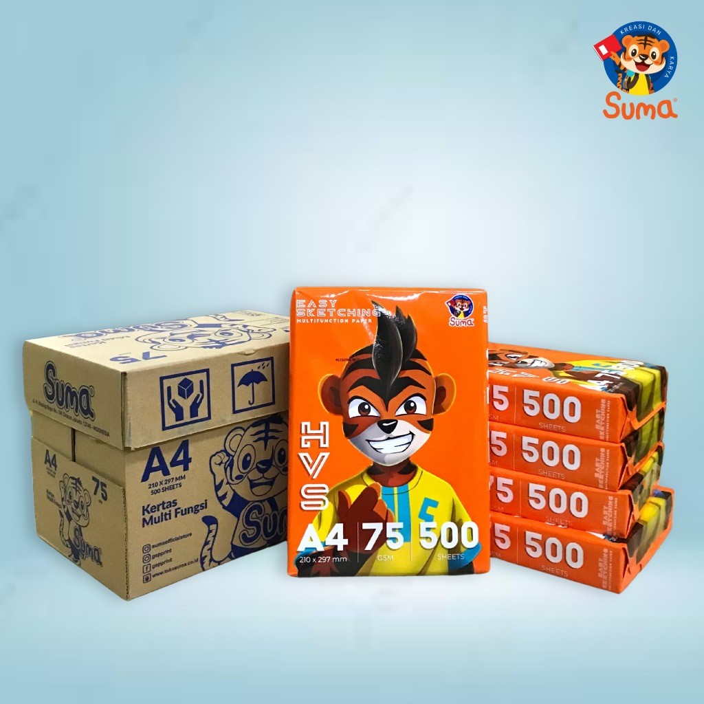 

Kertas HVS Ukuran A4 75 GSM 1 RIM Copy Paper 500 Lembar