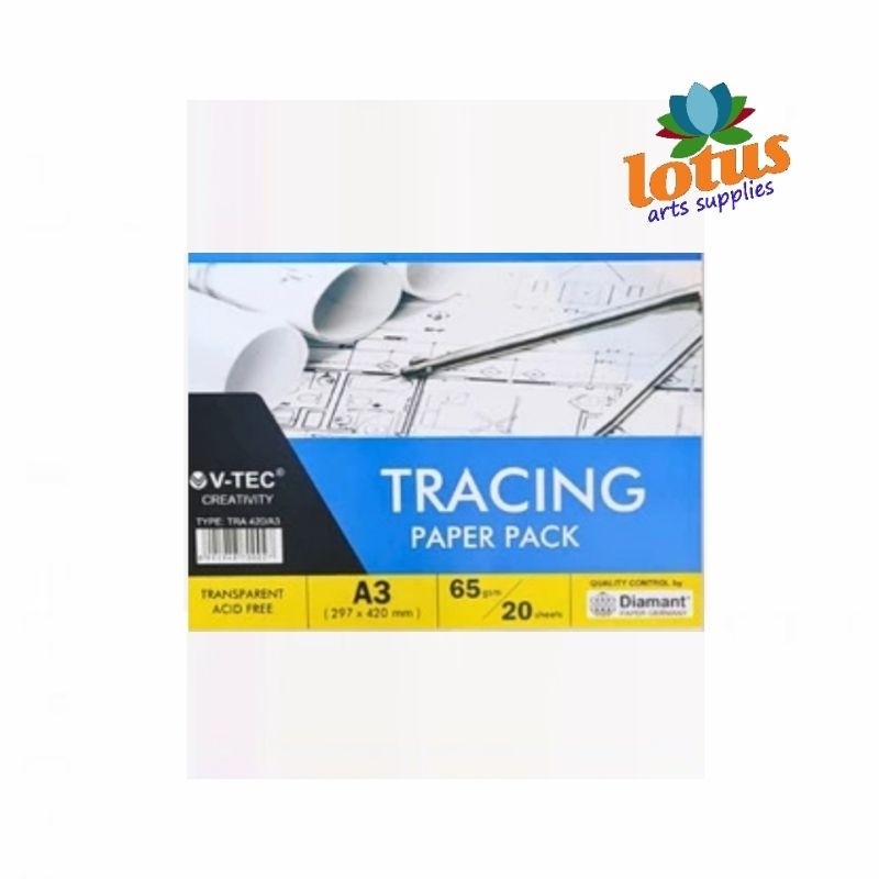 

V-TEC TRACING PAPER A3 65 GSM 20 SHEETS