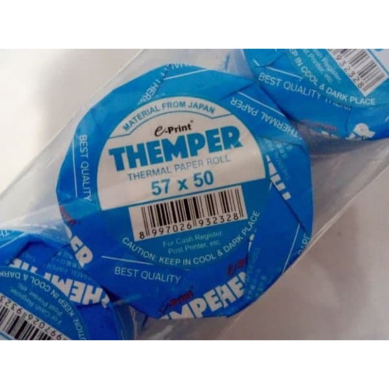 

THEMPER 57 x 50 KERTAS KASIR / STRUK / KALKULATOR 1 SLOP ISI 10