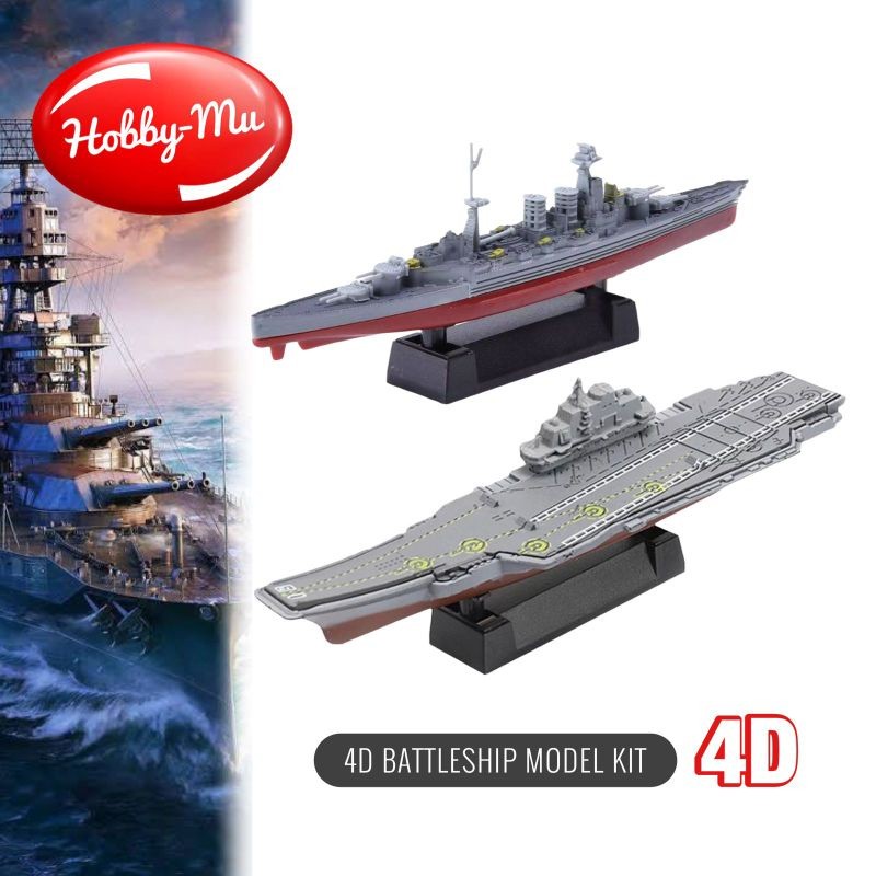 Mainan Rakit Model Kapal Perang Militer Bahan Pelastik