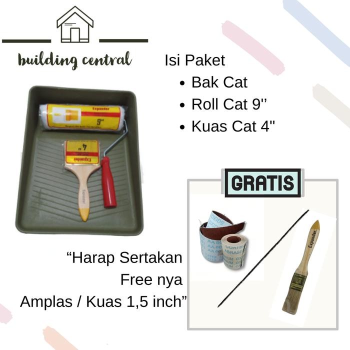 Paket Alat Pertukangan Untuk Cat Tembok Murah Free Amplas atau Kuas cat Kotak Paint