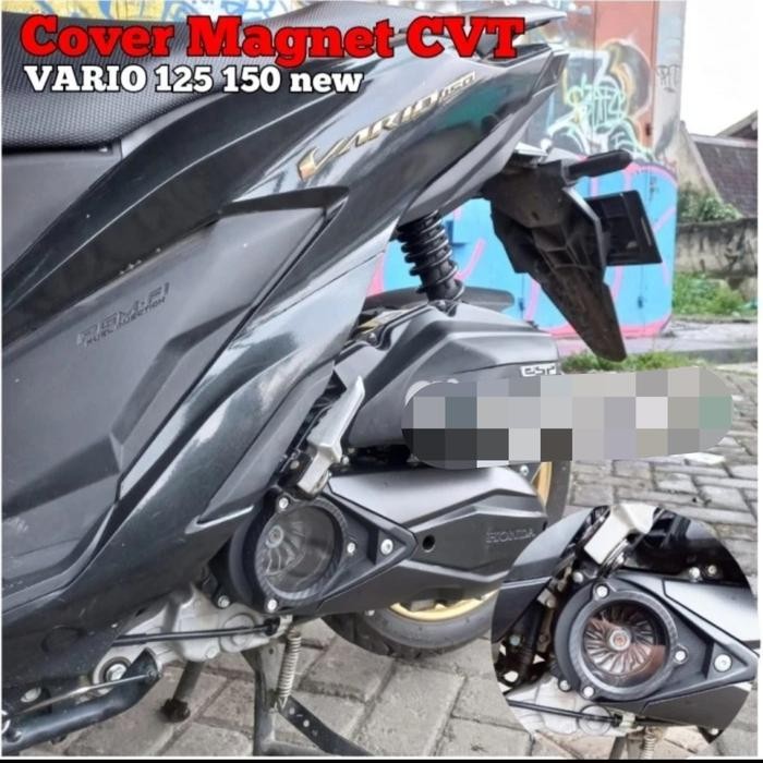 Ready Cover Tutup CVT Vario 125 150 Transparan Tutup Magnet CVT Vario 150
