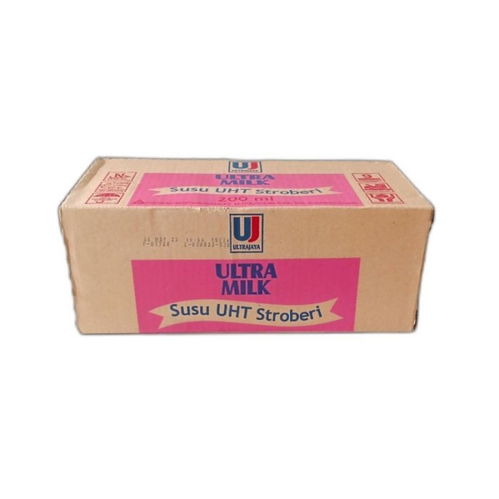 

(Expert) ULTRA MILK SUSU UHT STROBERI 200ML 1 BOX ISI 24PCS