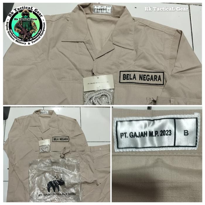 BAJU SERAGAM PDL JATAH KEMHAN PT. PANCA & PT. GAJAH 1STEL BAJU KEMENTRIAN PERTAHANAN KUALITAS