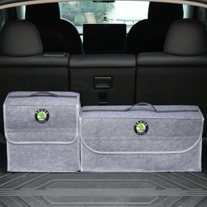 Car Trunk Storage Bag Organizer Sundries Stowing Tidying Box For Skoda Octavia Rapid Fabia A7 Superb
