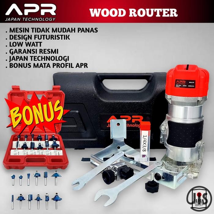 

mesin profil kayu ruter trimmer 6mm Include mata pisau 1 koper promo