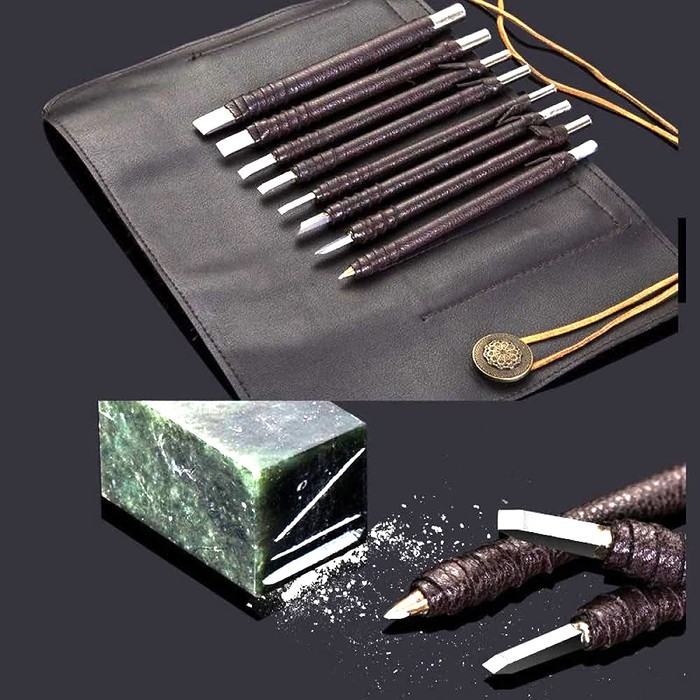 

HOT SALE! Pisau alat pengukir Ukir Seni Pahat kayu Carving Tool Tungsten Steel 8 PCS Coms Store