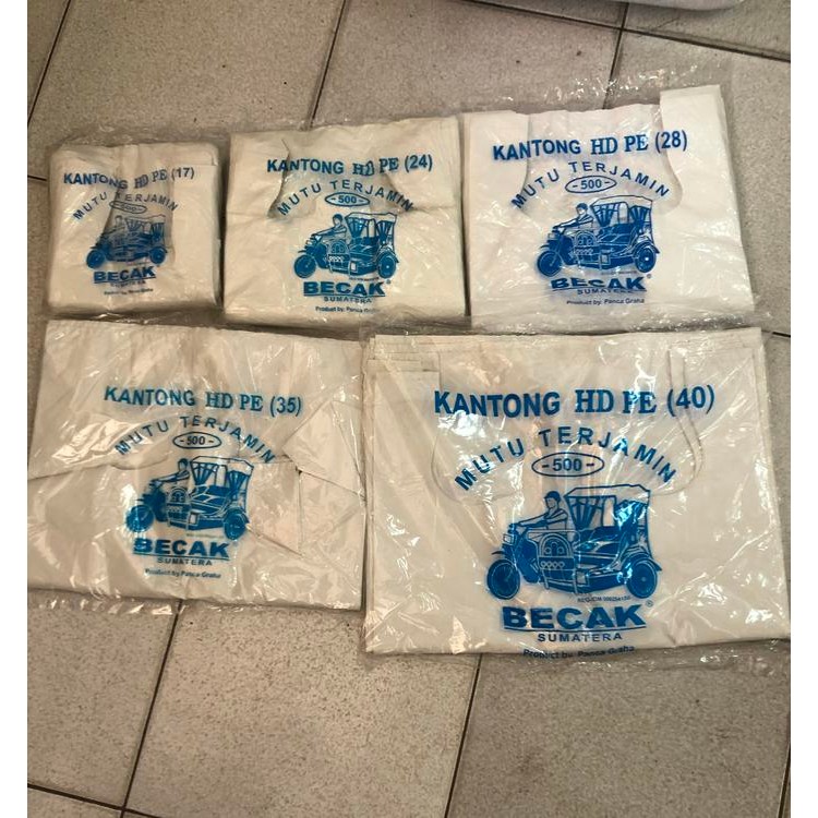 Pesta- kantong kresek putih susu tebal
