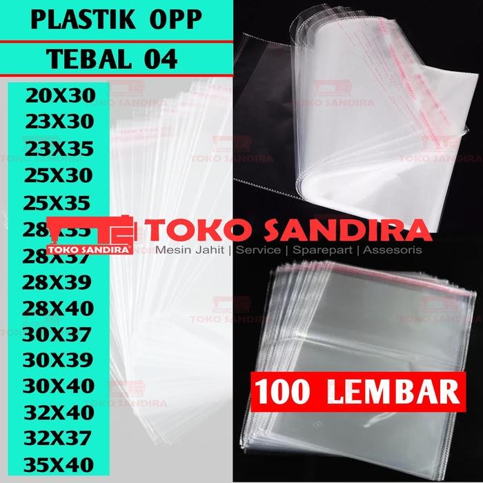 Pesta- 100 lembar plastik OPP tebal 04/opp murah/plastik opp grosir