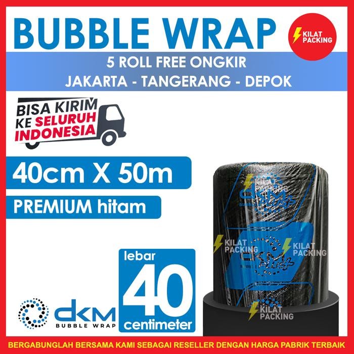 

Pesta- Bubble Wrap Hitam 40CM X 50M Tebal Plastik Bubblewrap Roll