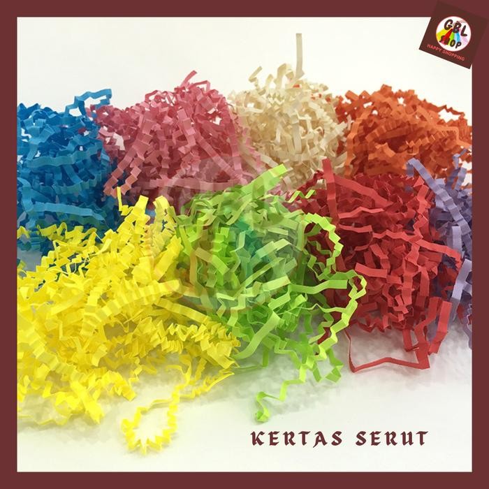 

Pesta- Kertas Serut Keriting Kertas Cacah Hiasan Hampers Sherdded Paper 100gr