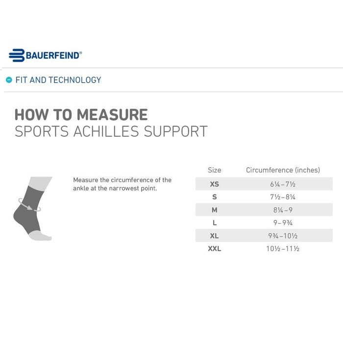 Bauerfeind Sport Achilles Support All Black ORI 