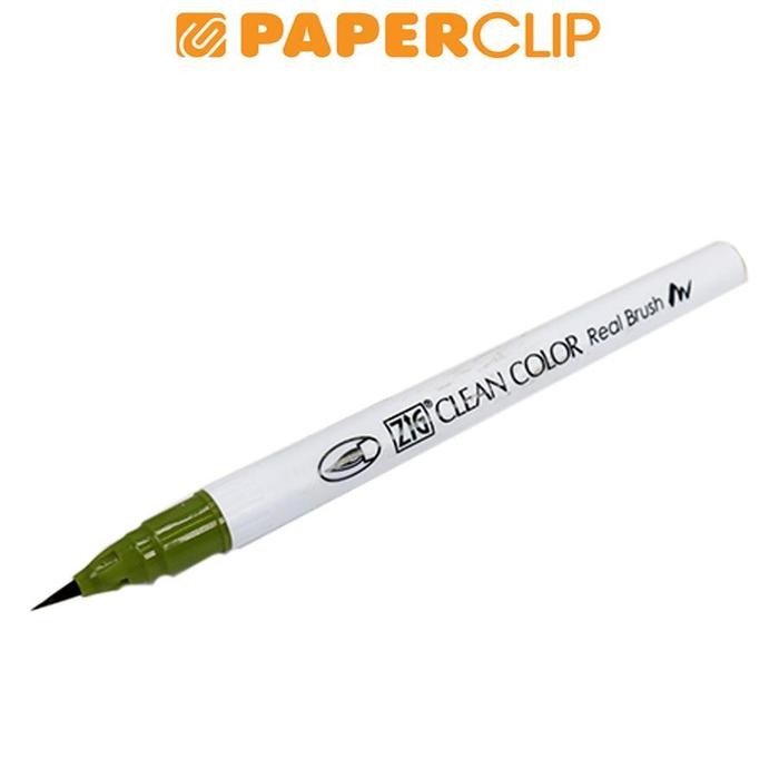 

PAINT BRUSH ZIG KURETAKE CLEAN COLOR REAL BRUSH RB6000AT043 OLIVEGREEN