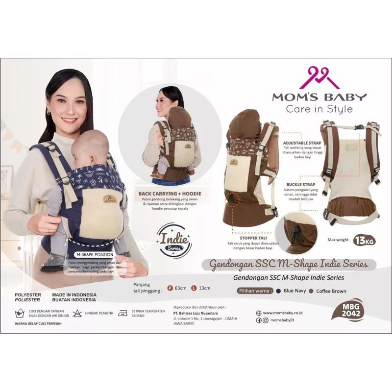 GENDONGAN DEPAN AURORA MOMS BABY DAN GENDONGAN MOMS INDIE/SNOBBY