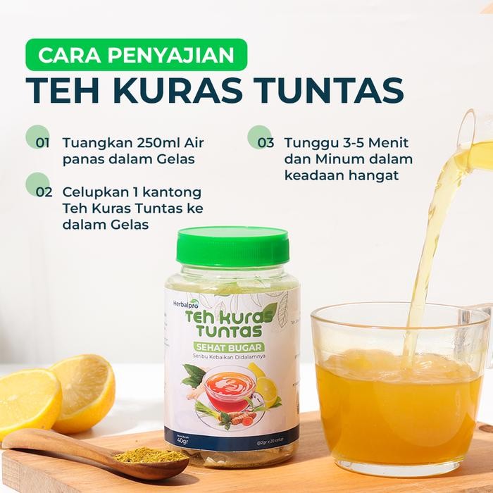 

Terlaris- Herbalpro Teh Kuras Tuntas Original 1 Botol Isi 20 Kantung Teh