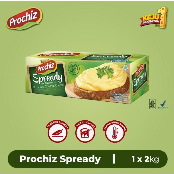 

BARANG TERLARIS Keju Prochiz Spready 2kg - keju